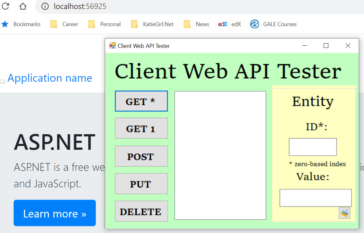 Web API Memory Cache Service Application + Client